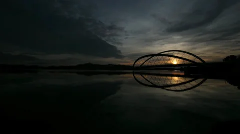 Bridge Sunrise Stock Footage 32062229