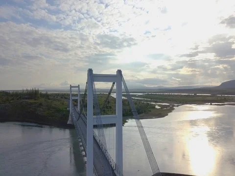 Bridge Sunset drone 스톡 동영상 84763933