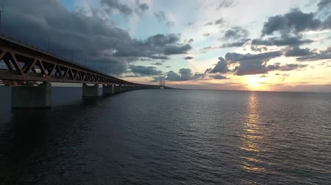 Bridge in sunset Video stock 64872059