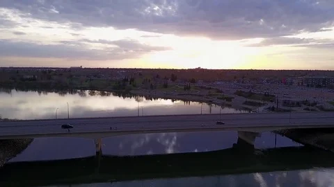 Bridge at sunset Stock Footage 77713680
