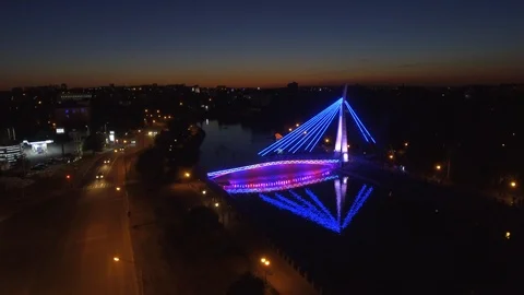 Bridge at sunset Stock Footage 114992291