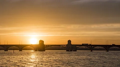 Bridge Sunset Stock Footage 150608863