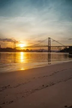 Bridge at sunset Stock Photos