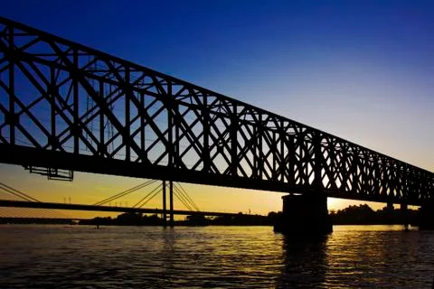 Bridge at sunset Fotos Stock