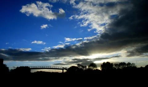 Bridge sunset Stock Photos