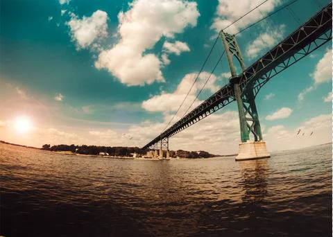 Bridge at Sunset Stock Photos