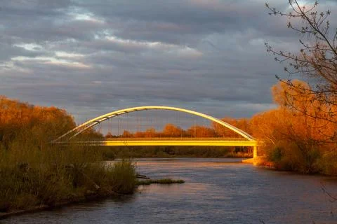 Bridge in sunset Stock Photos