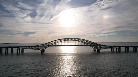 Bridge at Sunset Foto stock