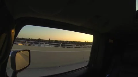 Bridge Sunset View Driving Timelapse Stock-Footage 211406723