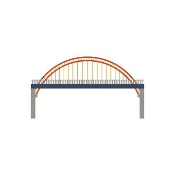 Bridge, suspension, rope icon Stock Illustration
