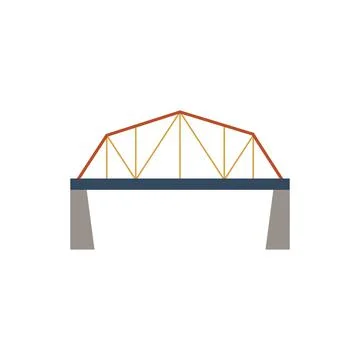 Bridge, suspension, rope icon Stock Illustration