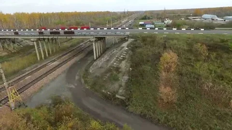 The bridge through rails Stock Footage 69268328