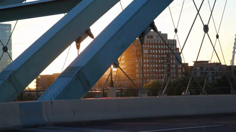 Bridge tight shot morning Video stock 35840887