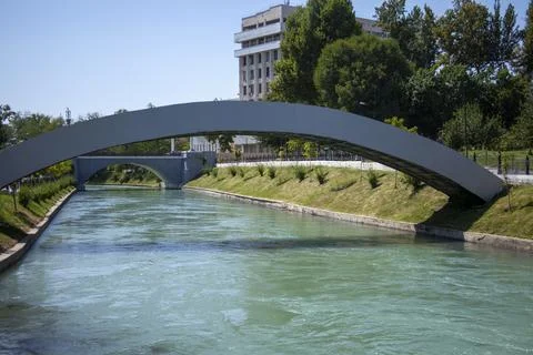 A bridge  on top the river Fotos Stock
