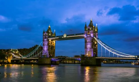 Bridge Tower night view Stock Photos
