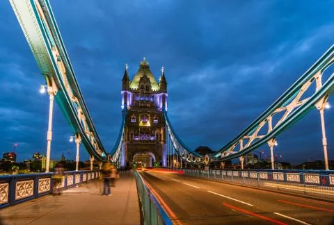 Bridge Tower night view Stock Photos