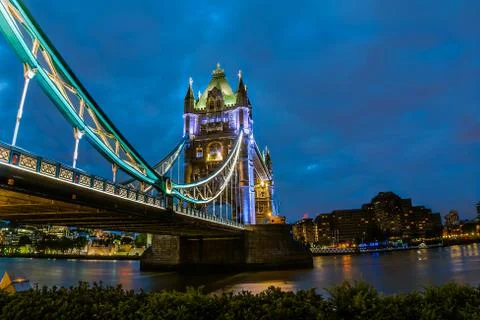 Bridge Tower night view Stock Photos