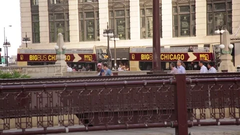Bridge traffic in Chicago, Illinois Stock Footage 82547599