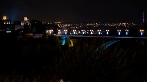 Bridge Traffic Day to Night Time Lapse Stock Footage 70508470