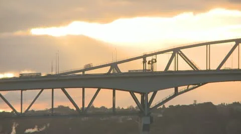 Bridge traffic timelapse Stock Footage 11277518