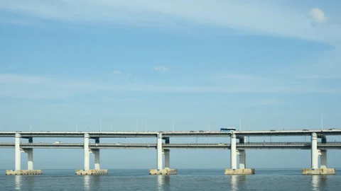 Bridge Traffic Timelapse Stock Footage 341272257