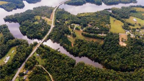Bridge, Trees, Lake Stock Photos