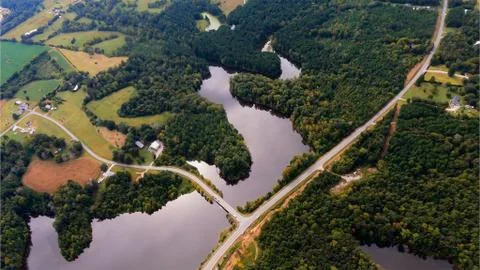 Bridge, Trees, Lake Stock Photos