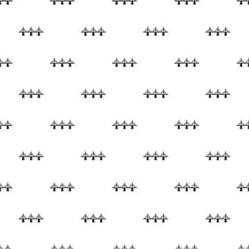 Bridge with triangular supports pattern Illustrazione stock