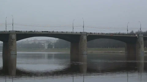 Bridge in Tver Stock Footage 33126441