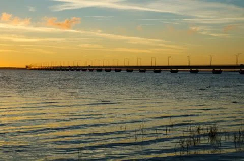 Bridge at twilight Foto stock