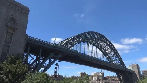 Bridge on Tyne river Stock Footage 79283361