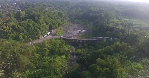 Bridge under merapi mountain Stock Footage 237095380