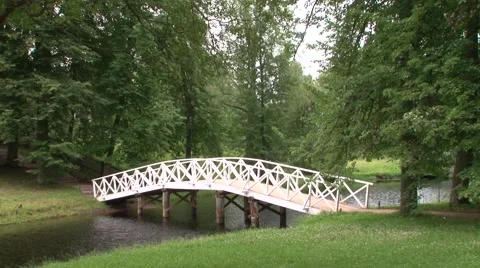 Bridge under pond Stock Footage 908483
