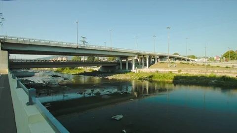 Bridge under river Stock-Footage 94722745
