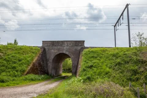 Bridge under the track Stock Photos
