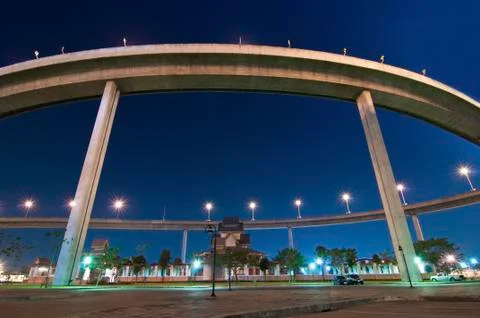 The bridge under twilight Stock Photos