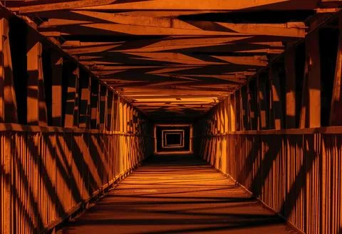 The bridge to unknown places background Stock Photos