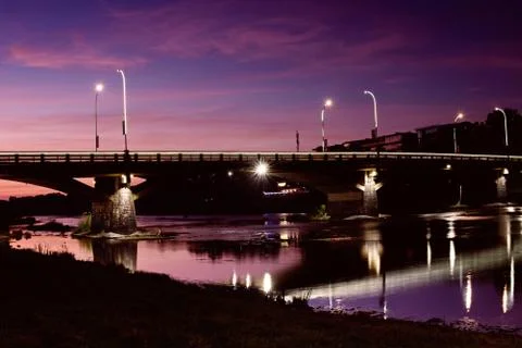Bridge in Uzhgorod Stock-Fotos