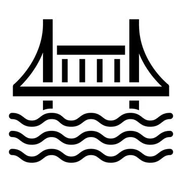 Bridge Vector Icon Design Illustration Illustrazione stock