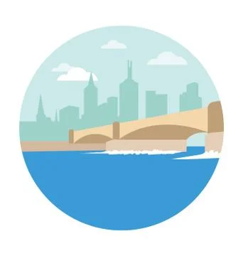 Bridge Vector Icon Stock Illustration