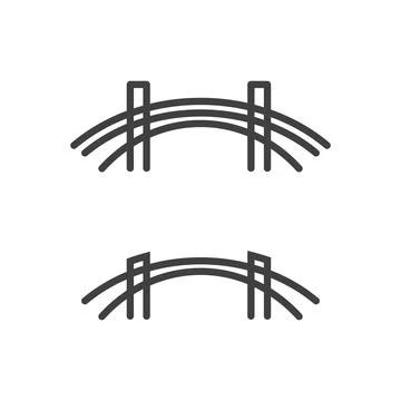 Bridge vector icon illustration Stock Illustration