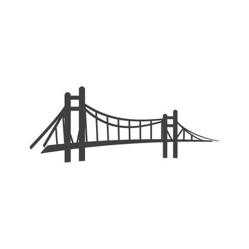 Bridge vector icon illustration Stock Illustration