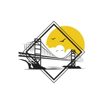 Bridge vector icon illustration Stock Illustration