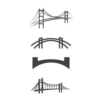 Bridge vector icon illustration Stock Illustration