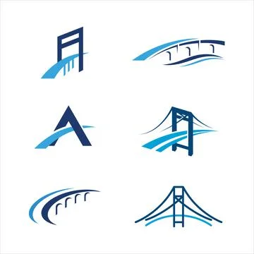 Bridge vector icon illustration Stock Illustration