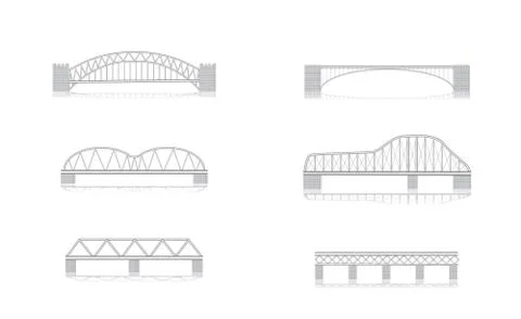 Bridge vector illustrations Stock Illustration
