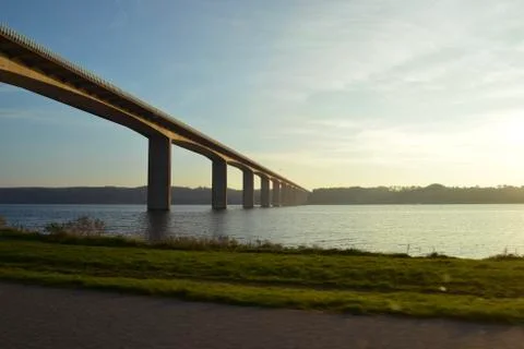 Bridge in Vejle, Denmark Stockfoto's