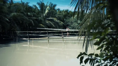 Bridge in Vietnam Stockbeeldmateriaal 99115126