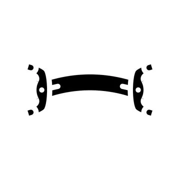 Bridge of violin glyph icon vector illustration Stock Illustration
