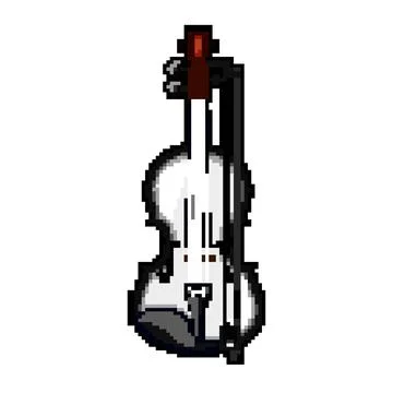 Bridge violin pixel art vector illustration 스톡 일러스트